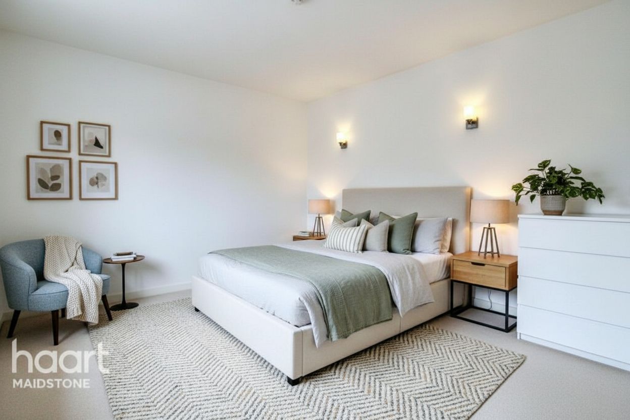 Bedroom after AI home staging