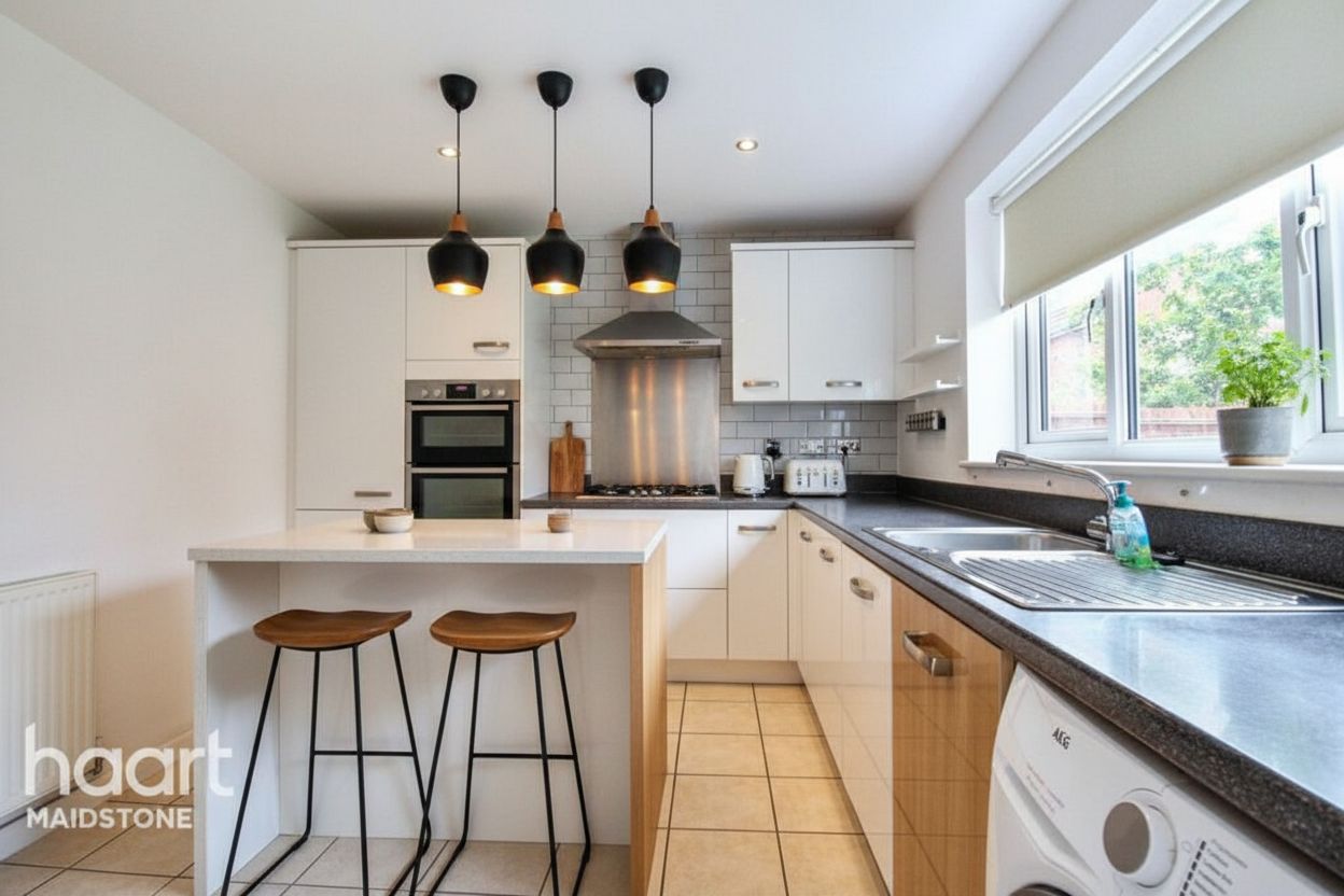 After: kitchen used to compare RoomStage and ReimagineHome virtual staging