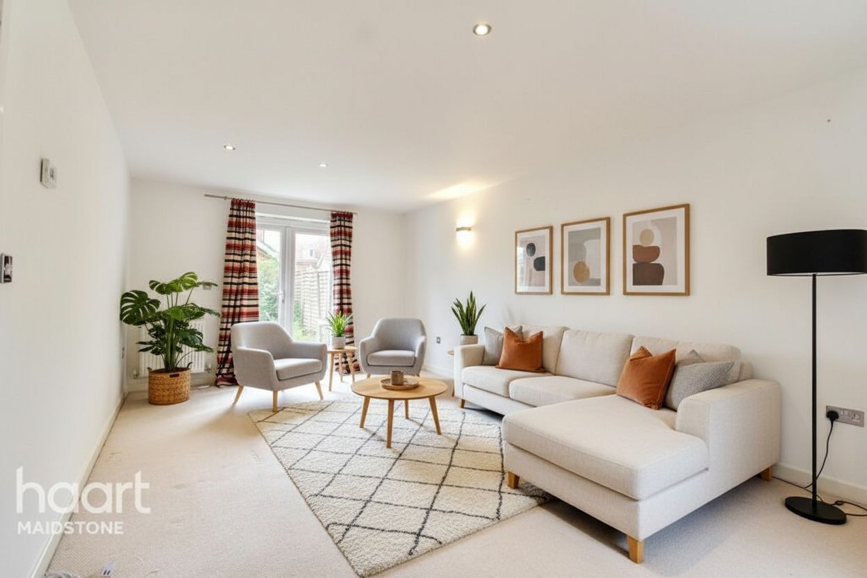 Living room after AI virtual staging